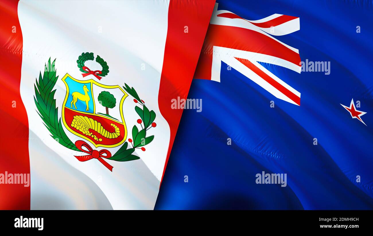 Peru And New Zealand Flags 3d Waving Flag Design Peru New Zealand Flag Picture Wallpaper Peru Vs New Zealand Image 3d Rendering Peru New Zealand Stock Photo Alamy