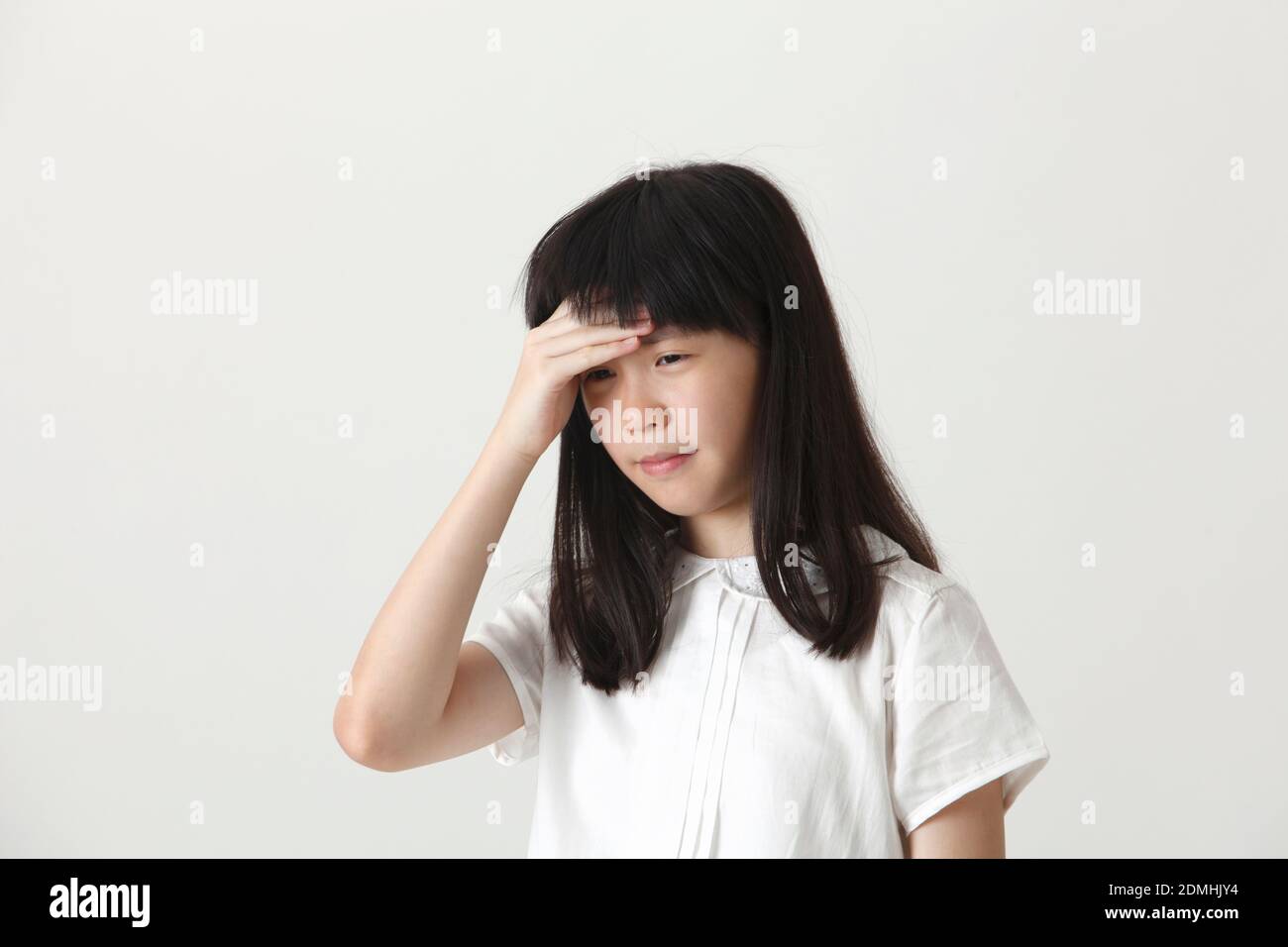 Indian girl with head in hands sad hi-res stock photography and images ...