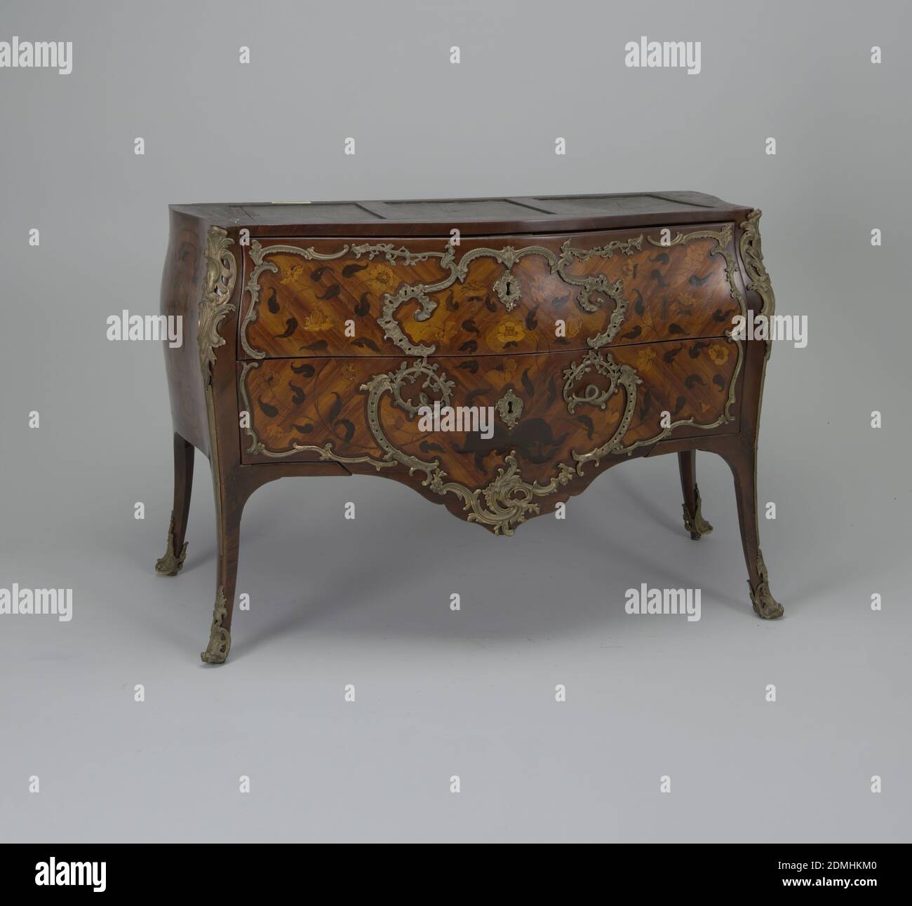 Commode, Wood, Wood commode with marble top ( component C)., France, ca. 1755 (case) with later mounts, furniture, Decorative Arts, Commode Stock Photo
