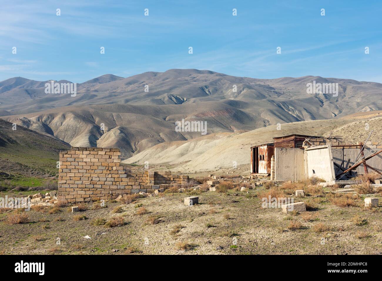 Old abandoned ruined houses in mountains Stock Photo Alamy