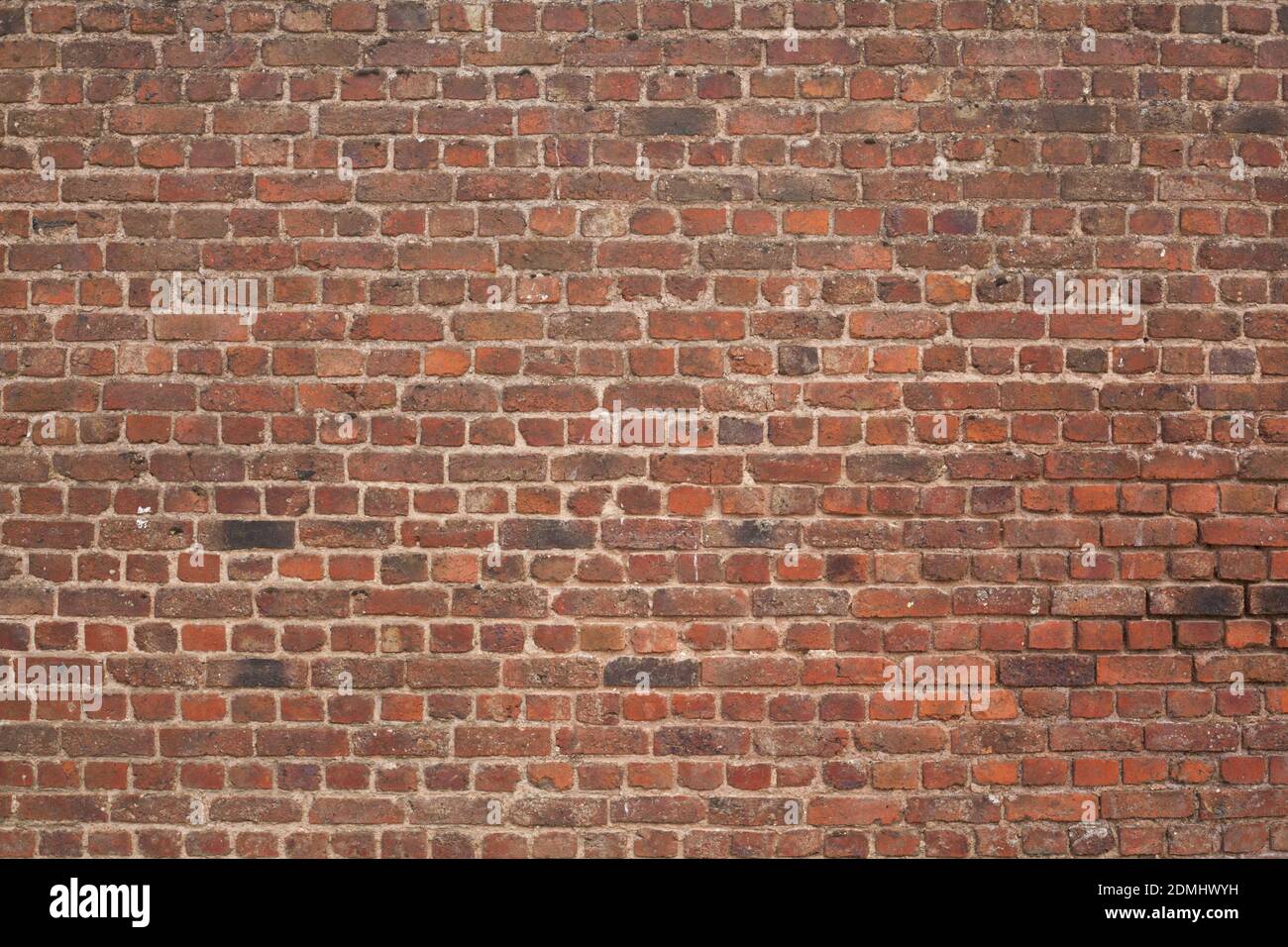 large old red weathered brickwall horizontal Stock Photo
