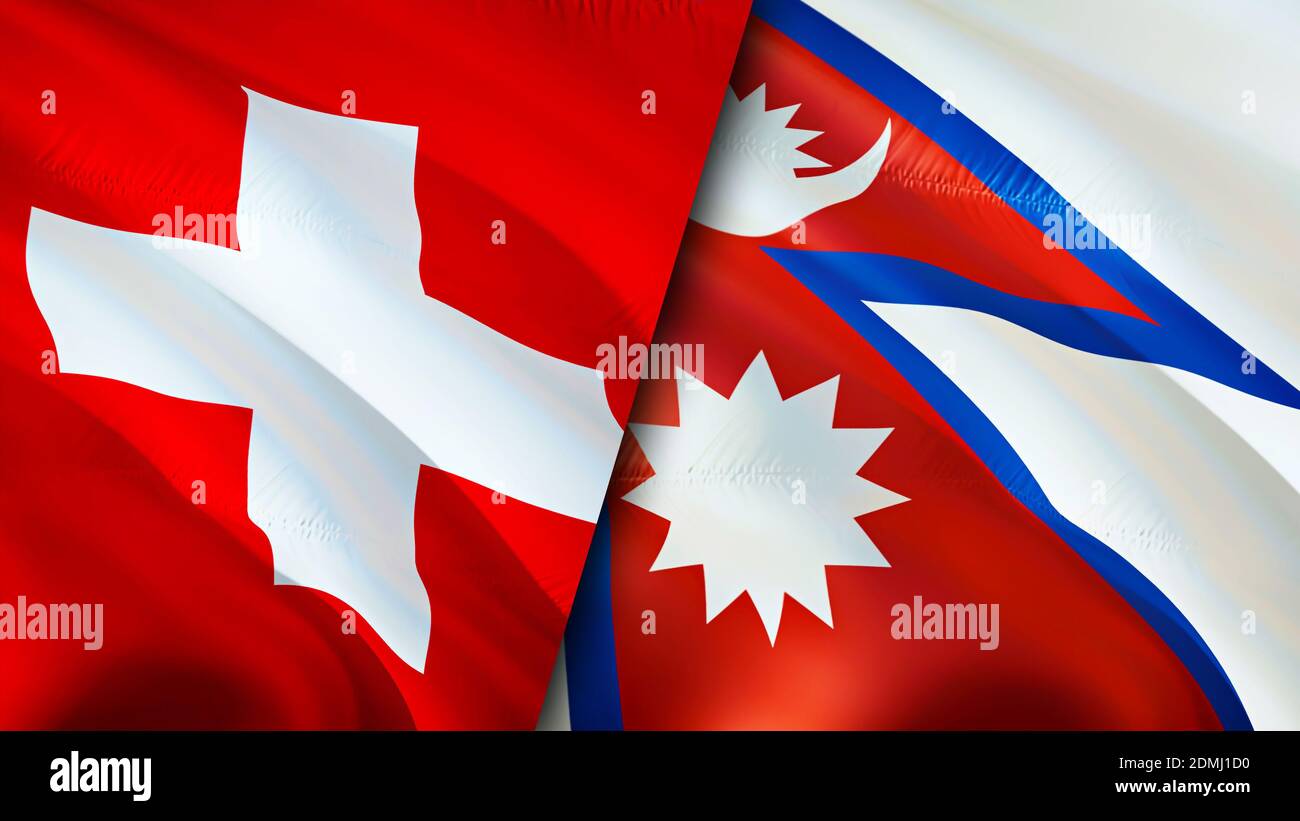 Switzerland And Nepal Flags 3d Waving Flag Design Switzerland Nepal Flag Picture Wallpaper Switzerland Vs Nepal Image 3d Rendering Switzerland N Stock Photo Alamy