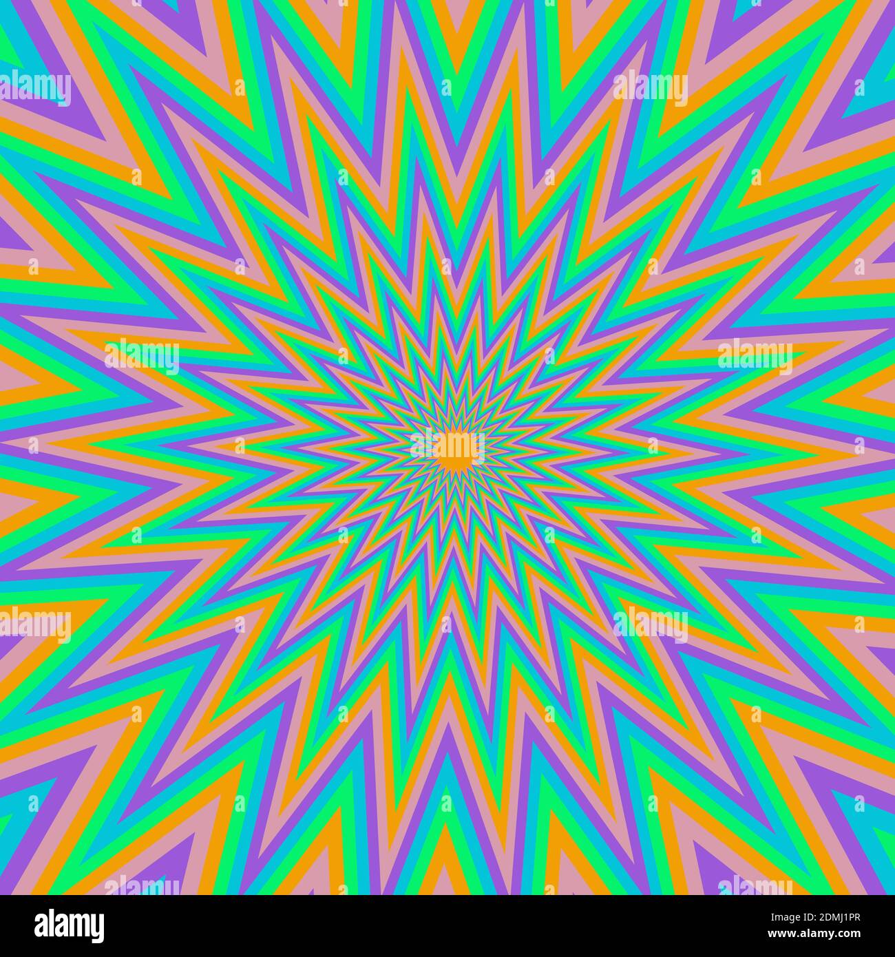 An abstract psychedelic burst background image. Stock Vector