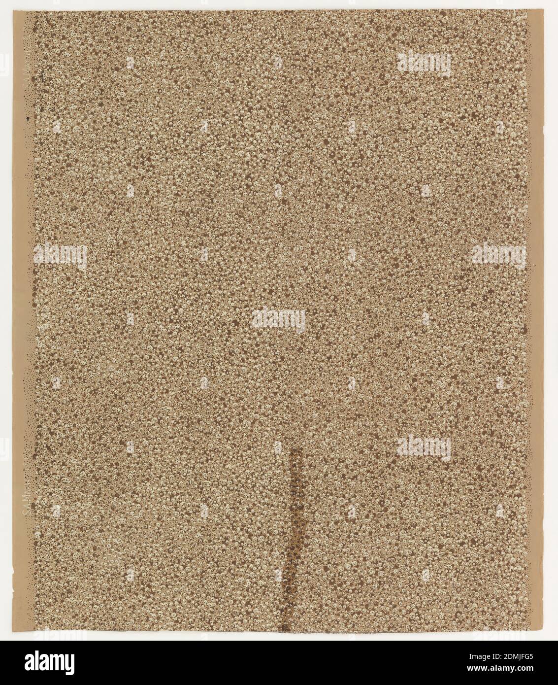 Sidewall, Maxwell & Co., S.A., Chicago, Illinois, USA, Machine-printed paper, Allover overlapping dots in gray, white, and dark green or brown., USA, 1905–1915, Wallcoverings, Sidewall Stock Photo