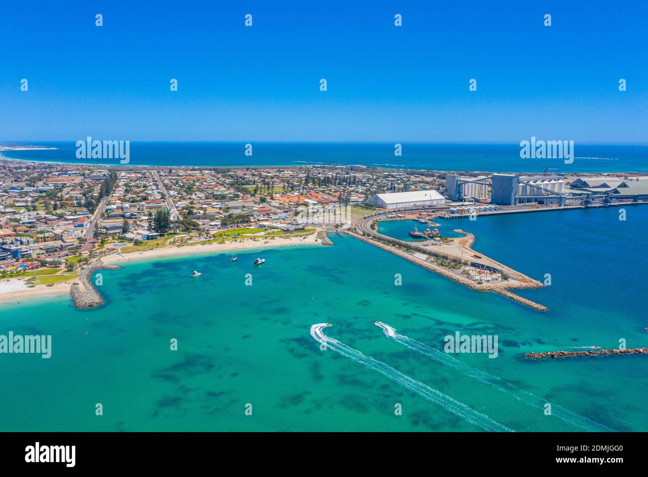 Aerial view of a port in Geraldton, Australia Stock Photo - Alamy