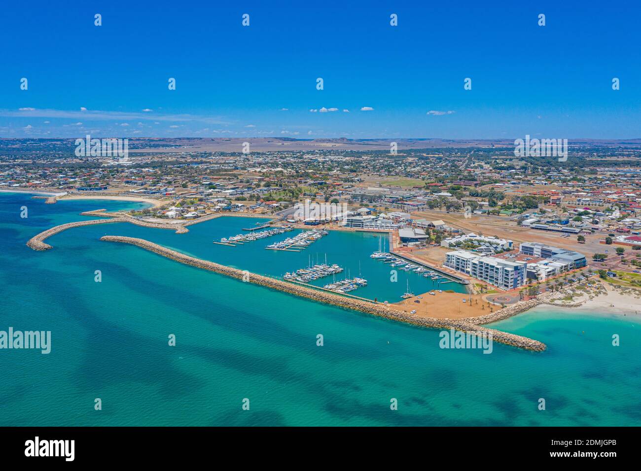 Aerial view of marina in Geraldton, Australia Stock Photo Alamy