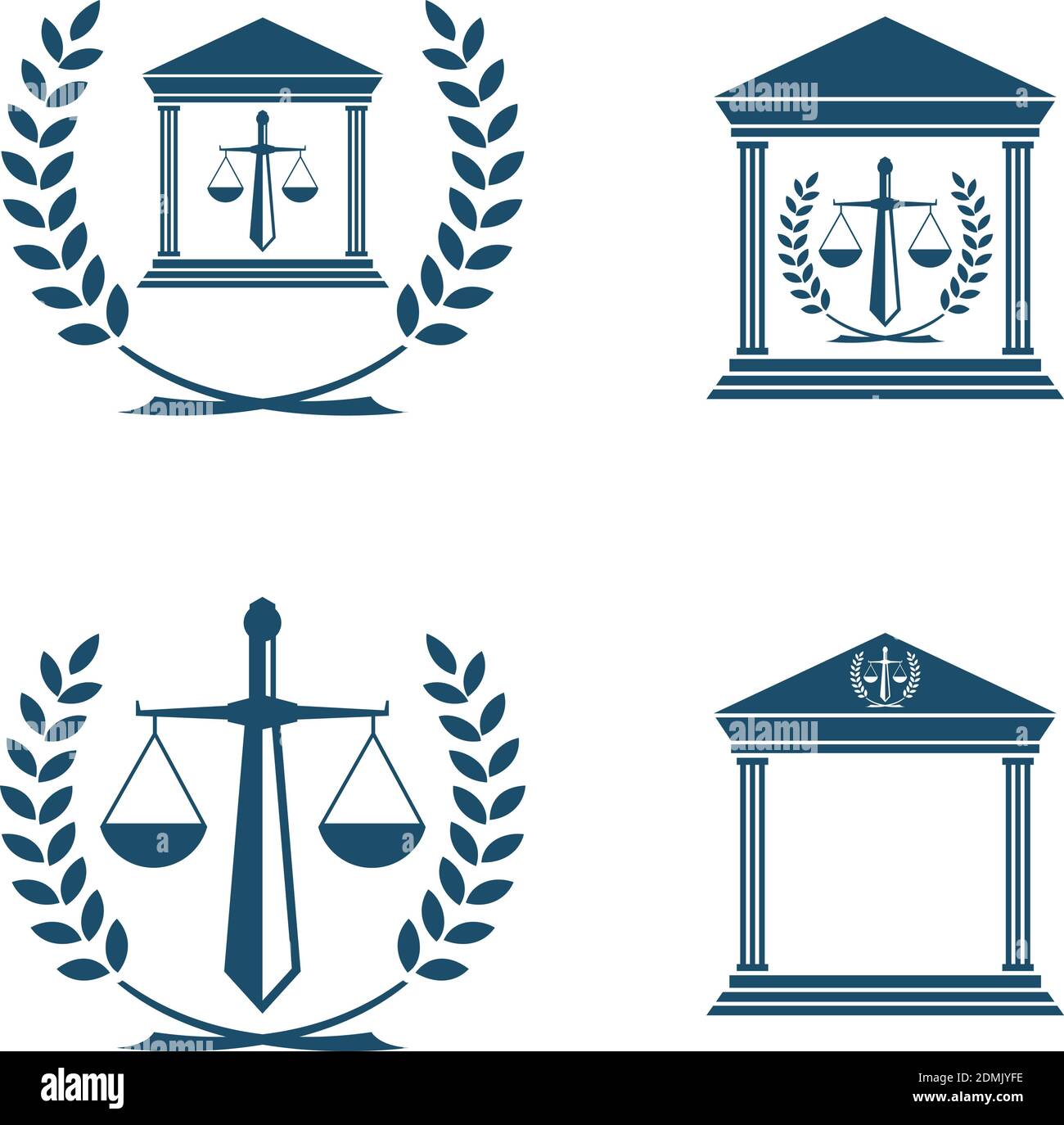 Balance law icon vector emblem isolated on white background. Balance