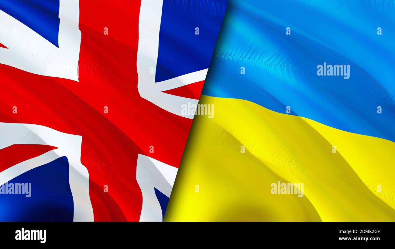United Kingdom And Ukraine Flags 3d Waving Flag Design United Kingdom Ukraine Flag Picture Wallpaper United Kingdom Vs Ukraine Image 3d Rendering Stock Photo Alamy