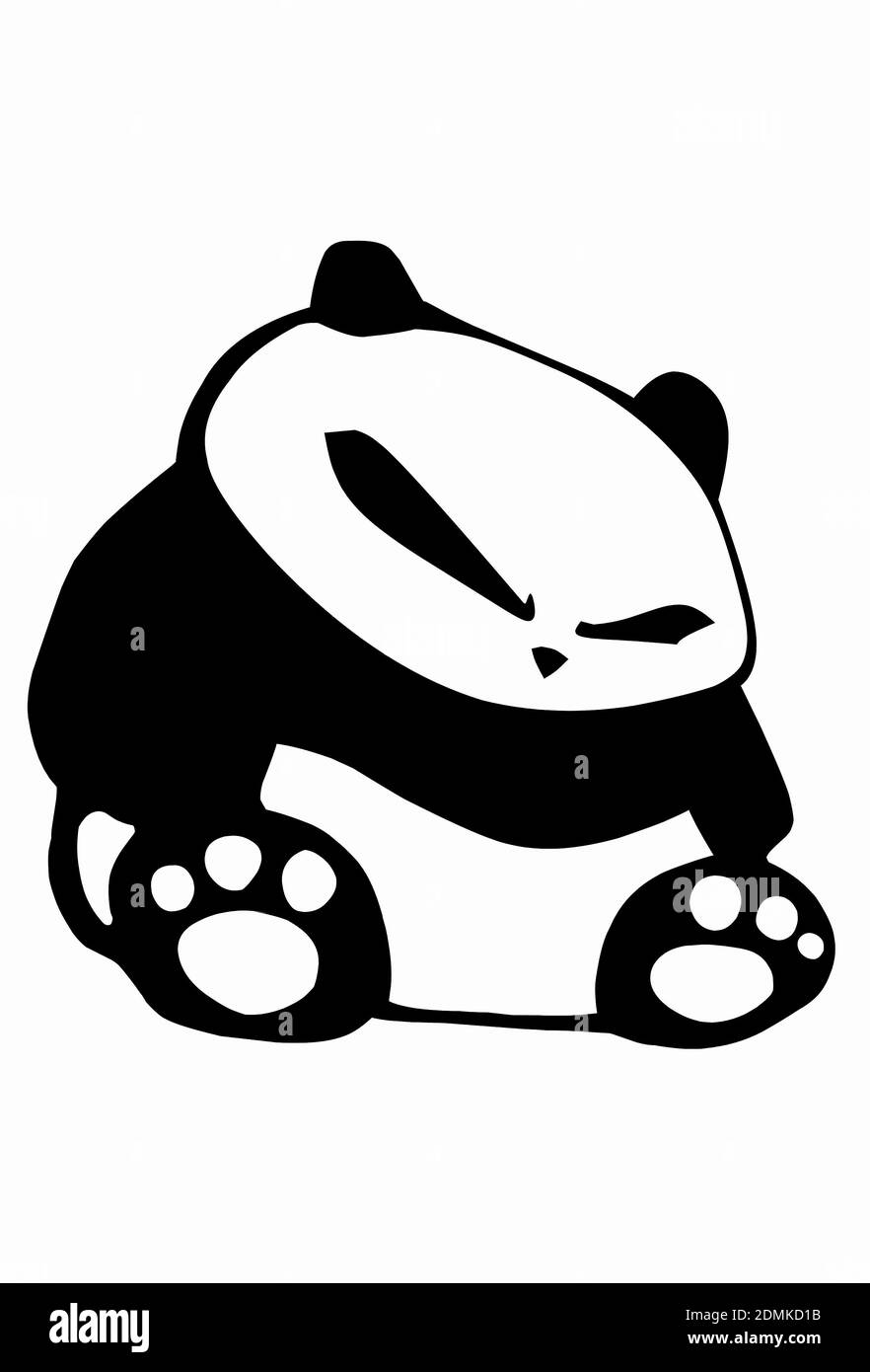 Cartoon panda Black and White Stock Photos & Images - Alamy