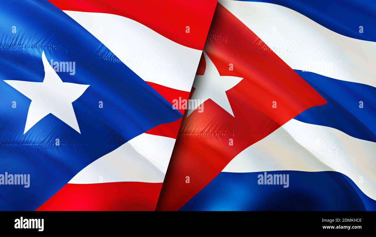 Bandera de cuba y puerto rico