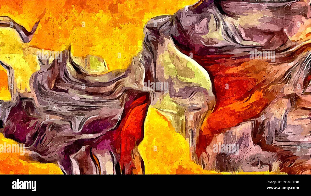 Abstract Stylization abstract psychedelic background watercolor stylization from colored ...