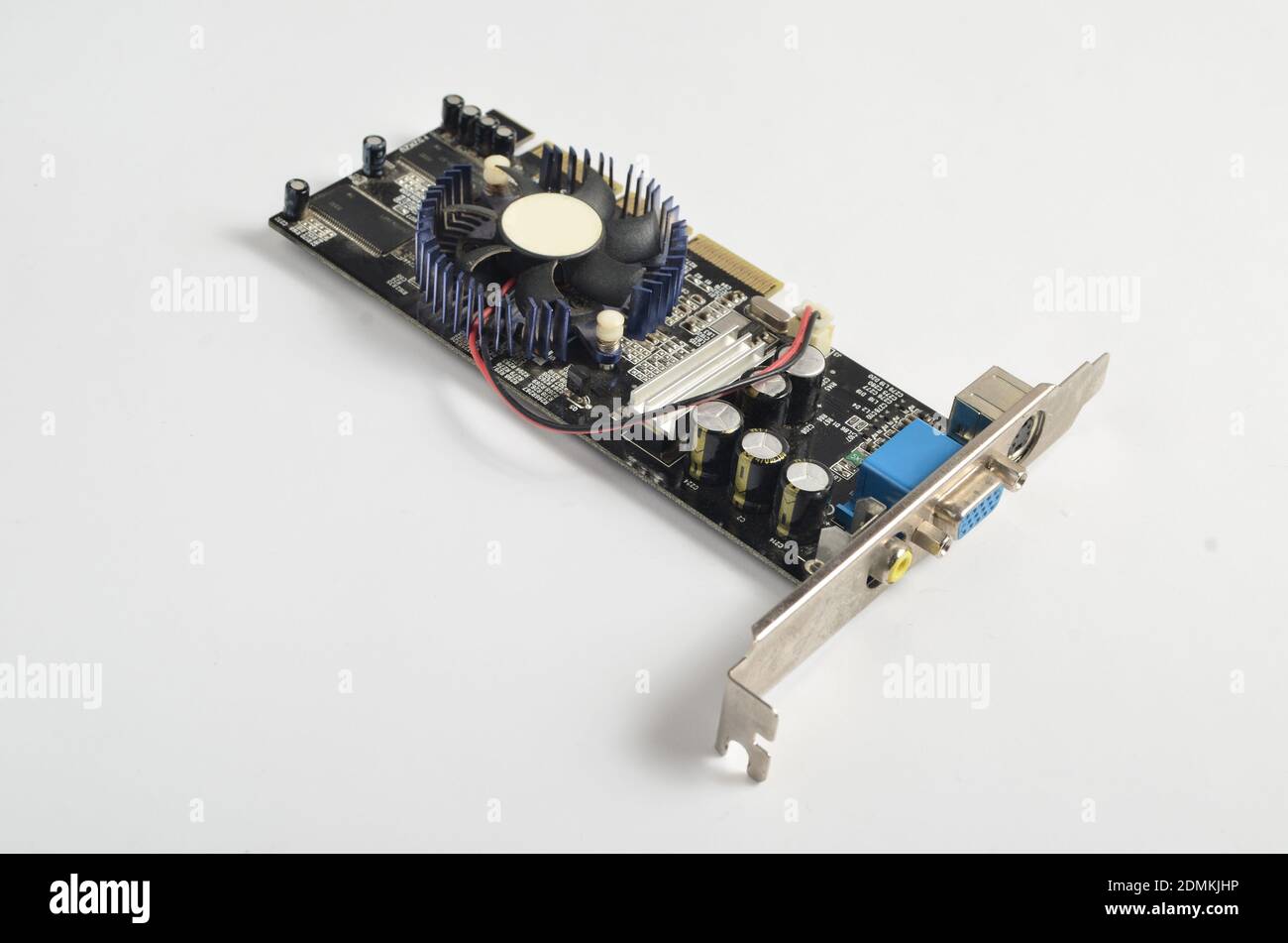 Retro video card on white background. Computer parts Stock Photo - Alamy