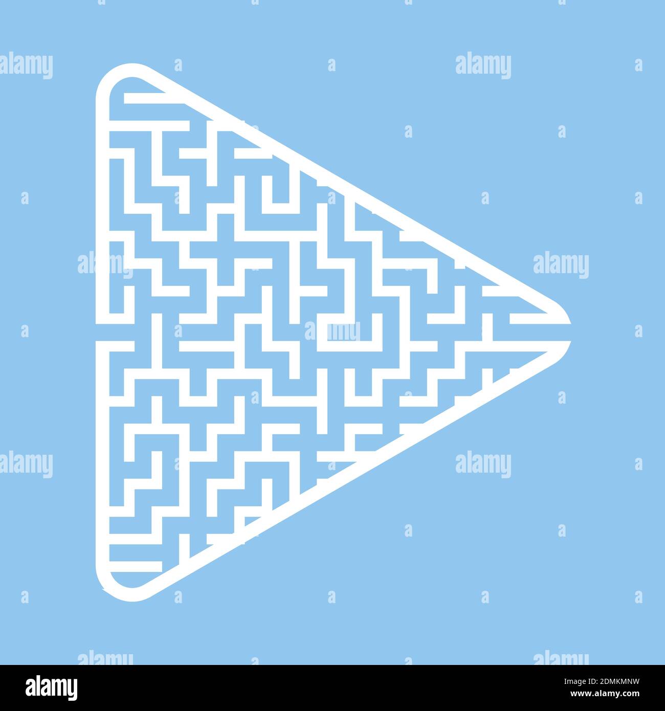 Labyrinth in the shape of an arrow. Game for kids. Puzzle for children. Find the right path. Maze conundrum. Stock Vector