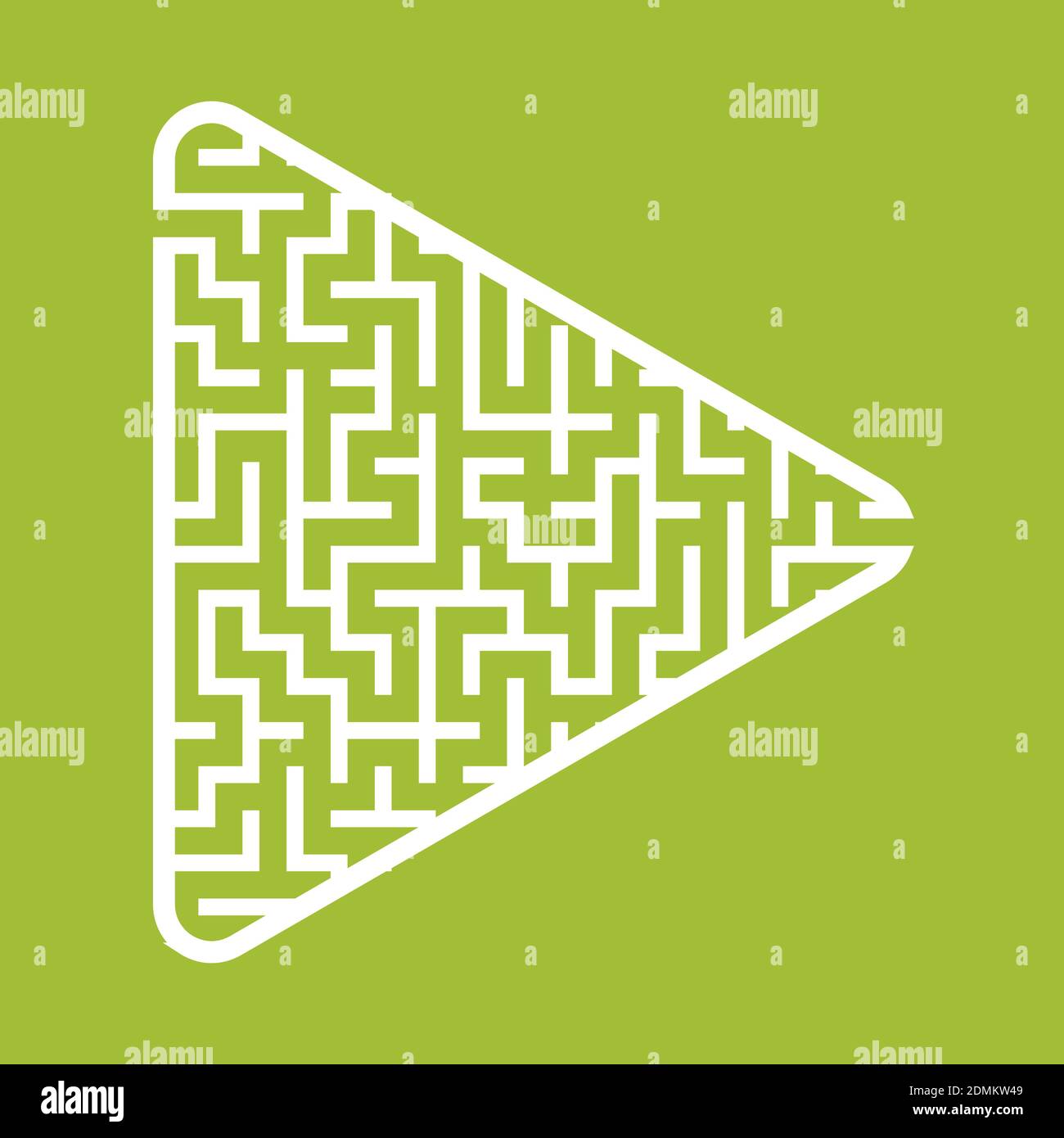 Labyrinth in the shape of an arrow. Game for kids. Puzzle for children. Find the right path. Maze conundrum. Stock Vector