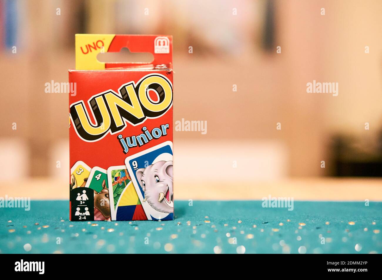 POZ, POLAND - Oct 07, 2017: Uno Junior card game in a box on a table Stock  Photo - Alamy