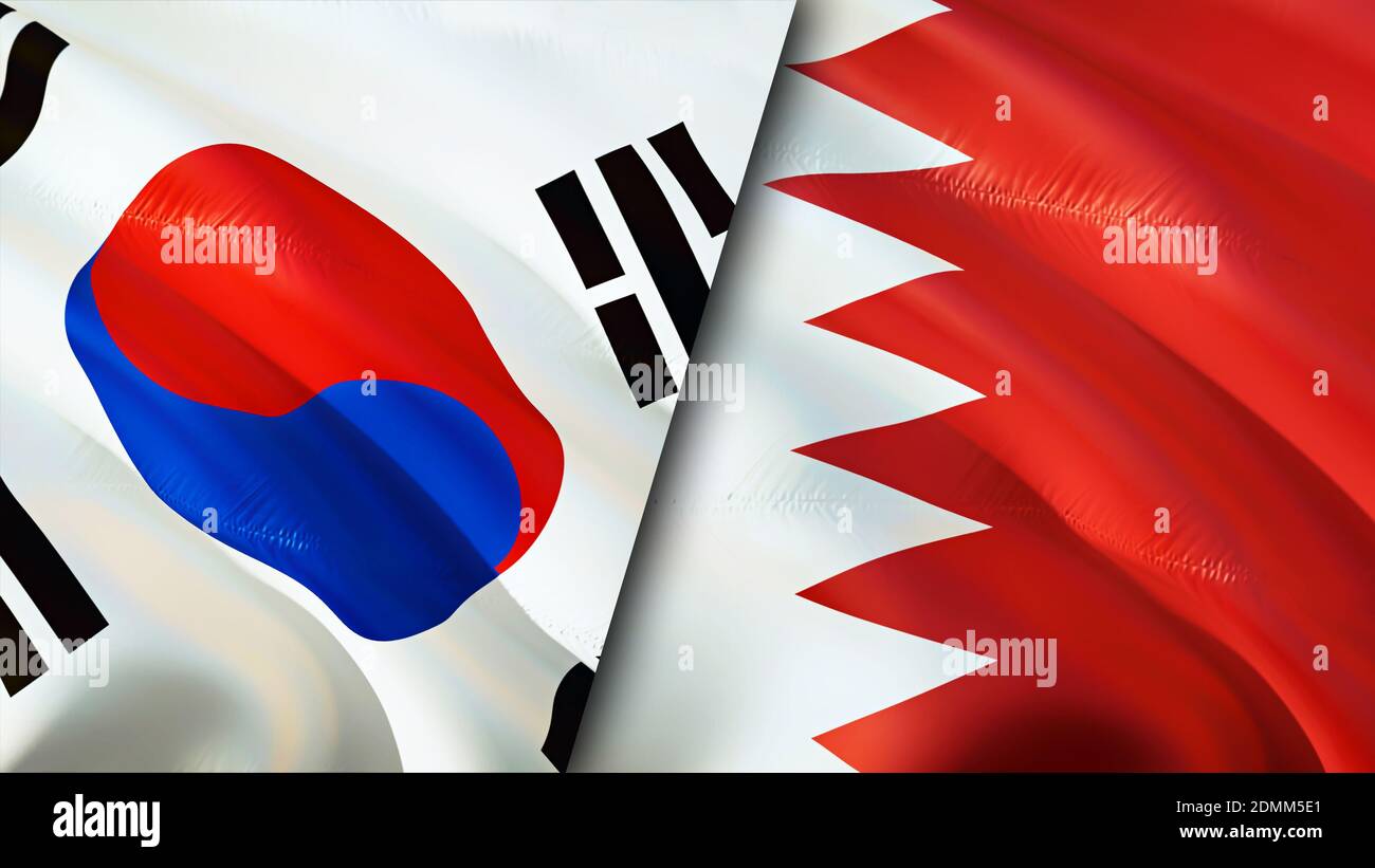 South Korea And Bahrain Flags 3d Waving Flag Design South Korea Bahrain Flag Picture Wallpaper South Korea Vs Bahrain Image 3d Rendering South K Stock Photo Alamy