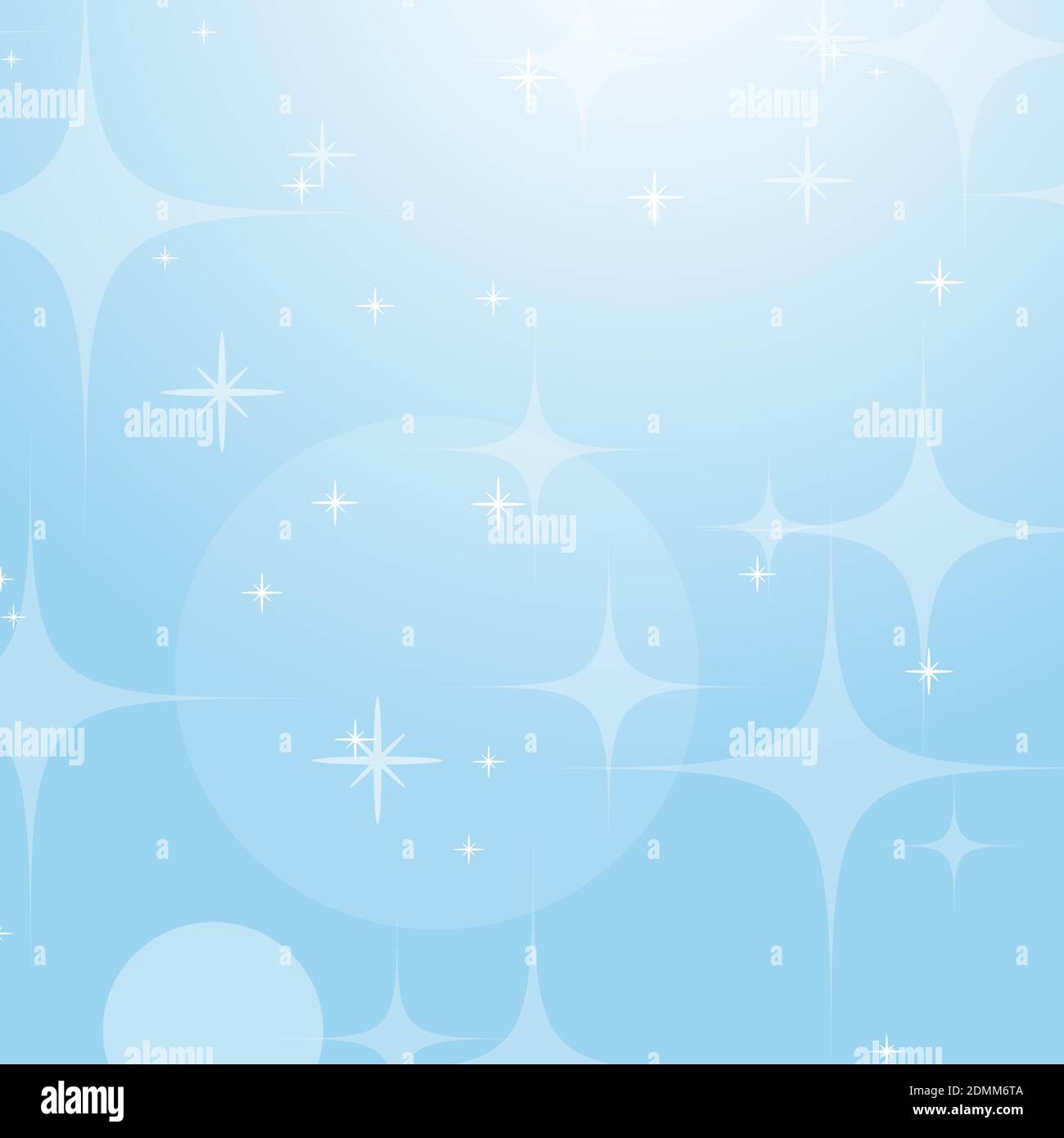 Light blue abstract background with stars and bokeh. Beautiful sky ...