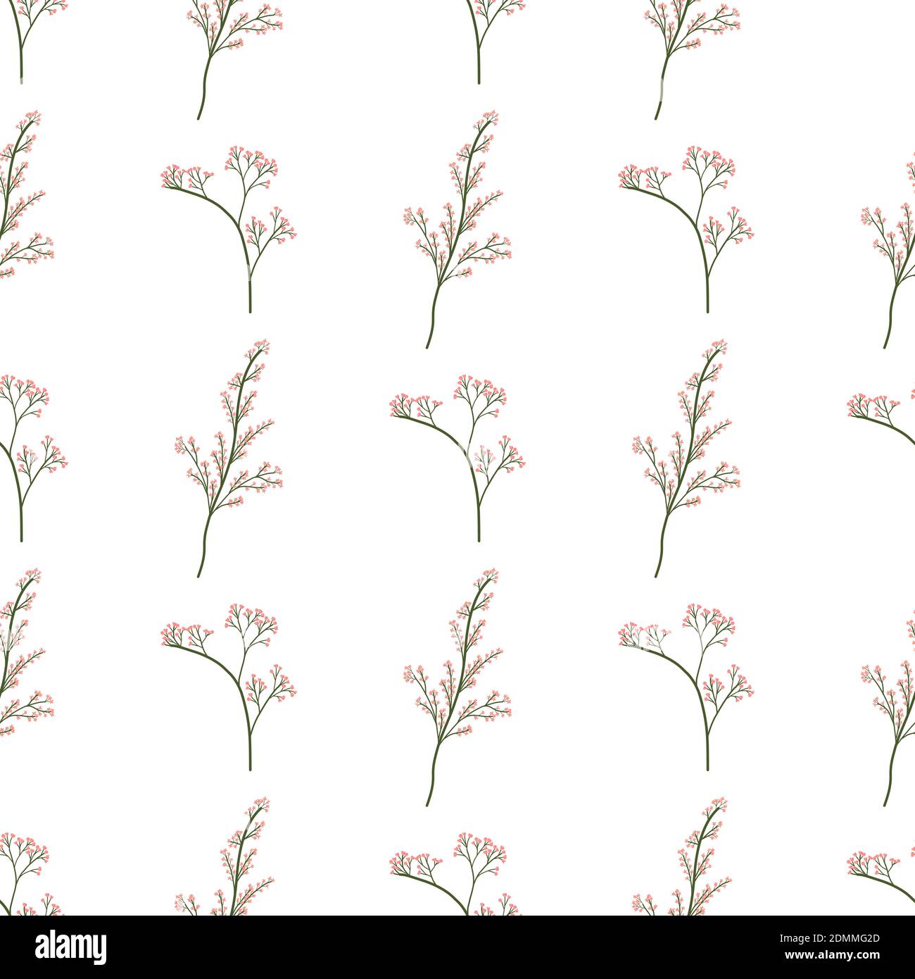 Vector nature graphic background. Floral seamless pattern. Textile ornament. Stock Vector