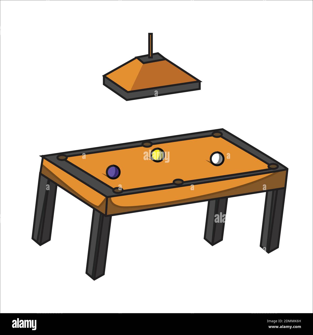 Light Pool table. Illustration, Vector Pool Table variation. Stock Vector