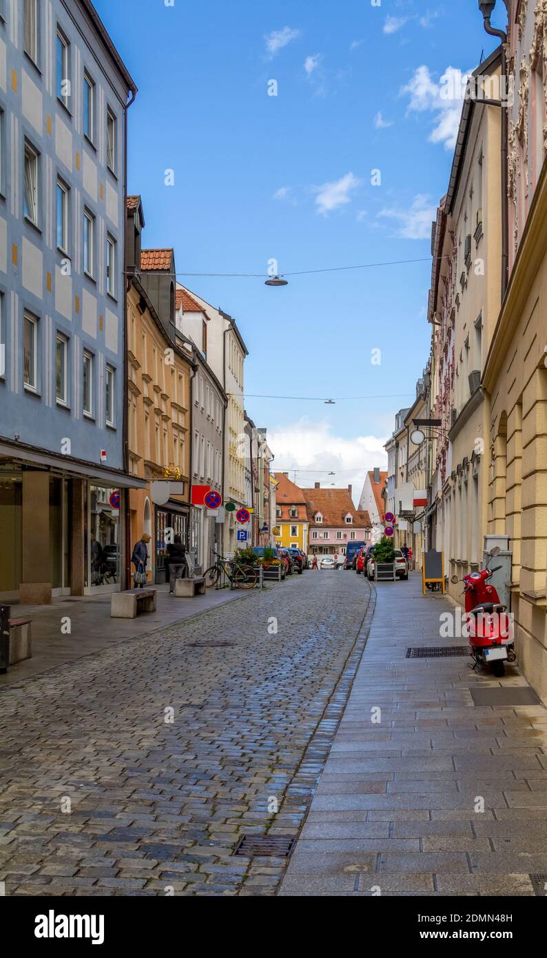 impression of Straubing, a city of Lower Bavaria in Germany at summer time Stock Photo