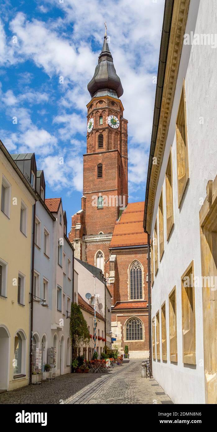 impression of Straubing, a city of Lower Bavaria in Germany at summer time Stock Photo