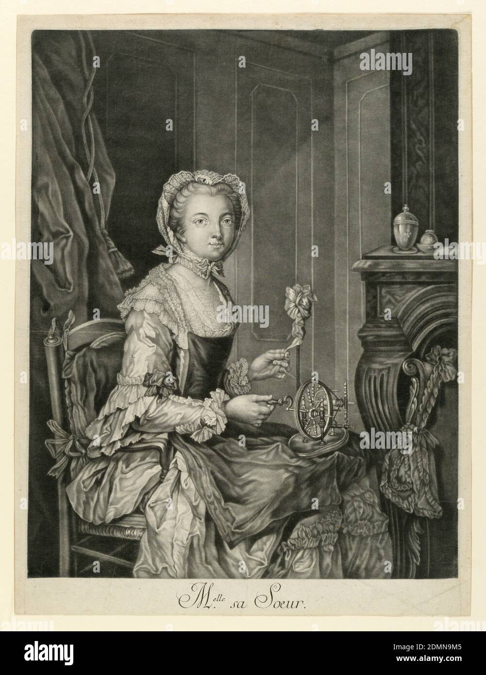 Melle Sa Soeur, Print on paper, France, ca. 1760, Print Stock Photo