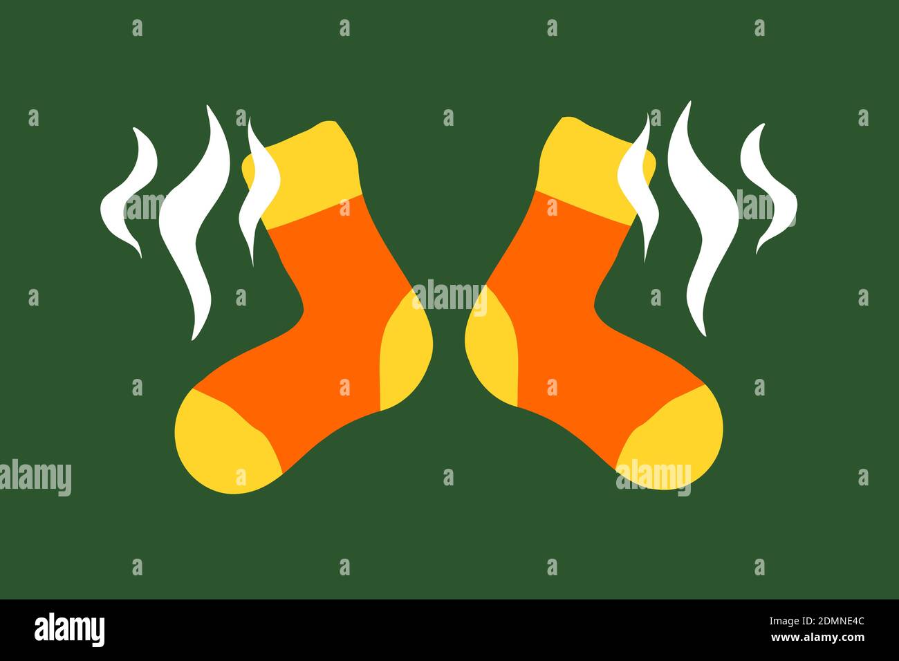Smelly socks unpleasant odor / odour from foot and footwear. Vector