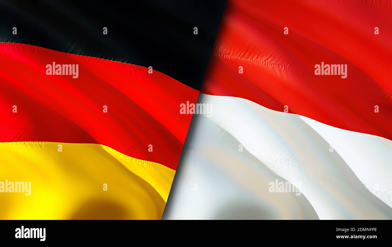 Germany And Indonesia Flags 3d Waving Flag Design Germany Indonesia Flag Picture Wallpaper Germany Vs Indonesia Image 3d Rendering Germany Indon Stock Photo Alamy