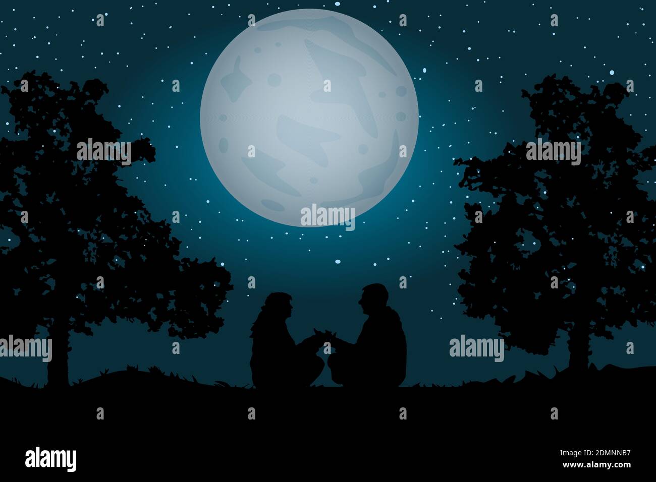 Romantic Illustration Under Moonlight High Resolution Stock Photography And Images Alamy Romantic Illustration Under Moonlight High Resolution Stock Photography And Images Alamy