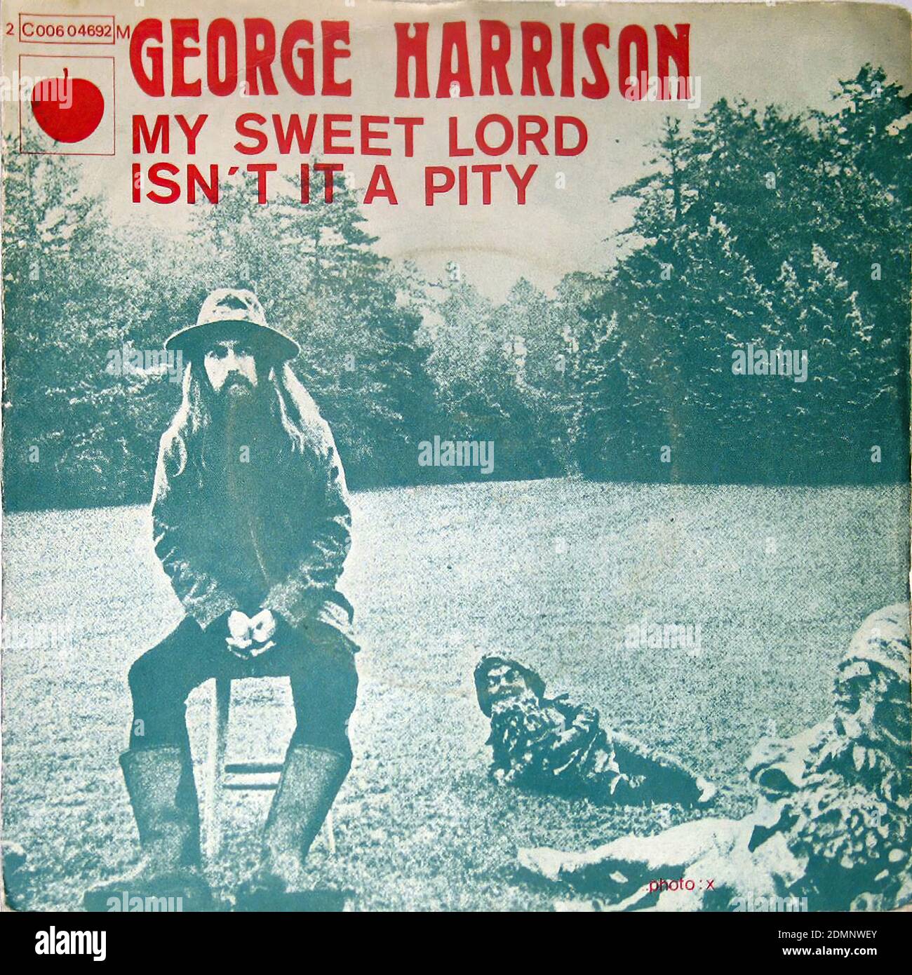 George Harrison My Sweet Lord Isn T It A Pity Vintage Vinyl Record Cover Stock Photo Alamy