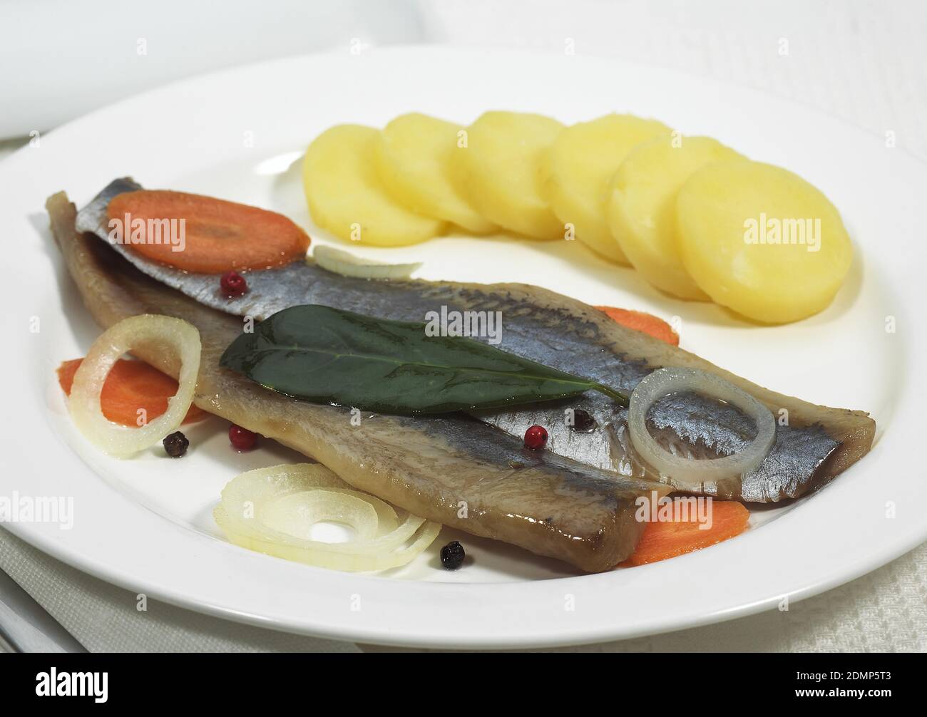Oil Marinated Herring with Potatoes, a French Recipe Stock Photo Alamy