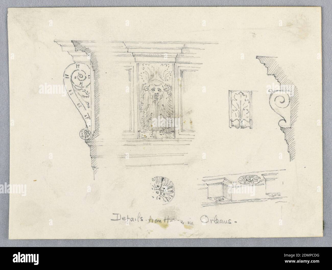 Architectural Details from House in Orléans, Arnold William Brunner