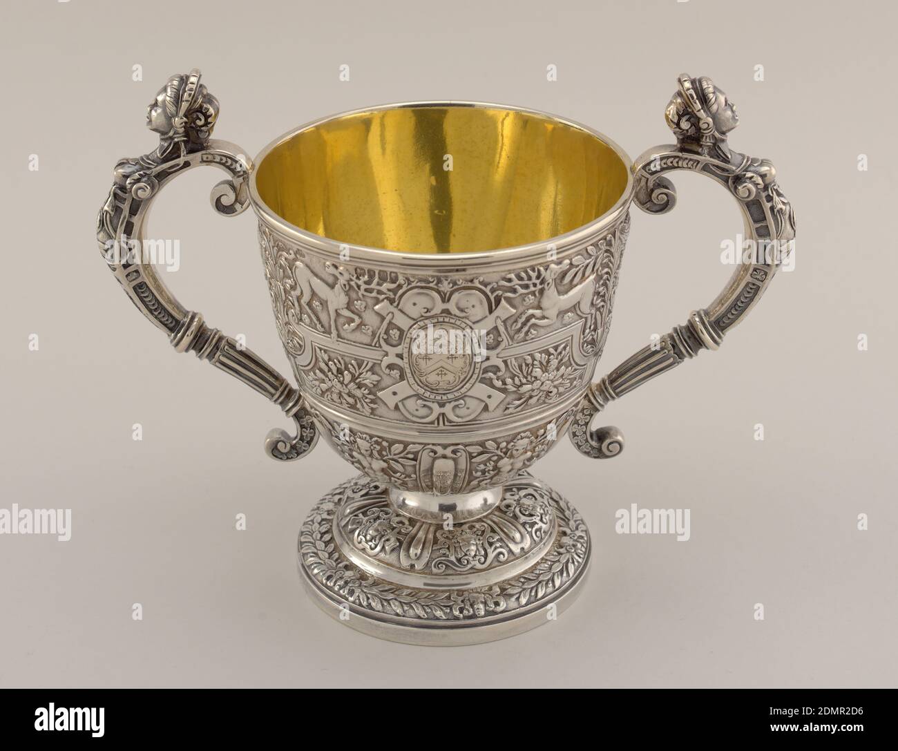 Two-handled cup, silver, 1855, metalwork, Decorative Arts, Two-handled cup Stock Photo