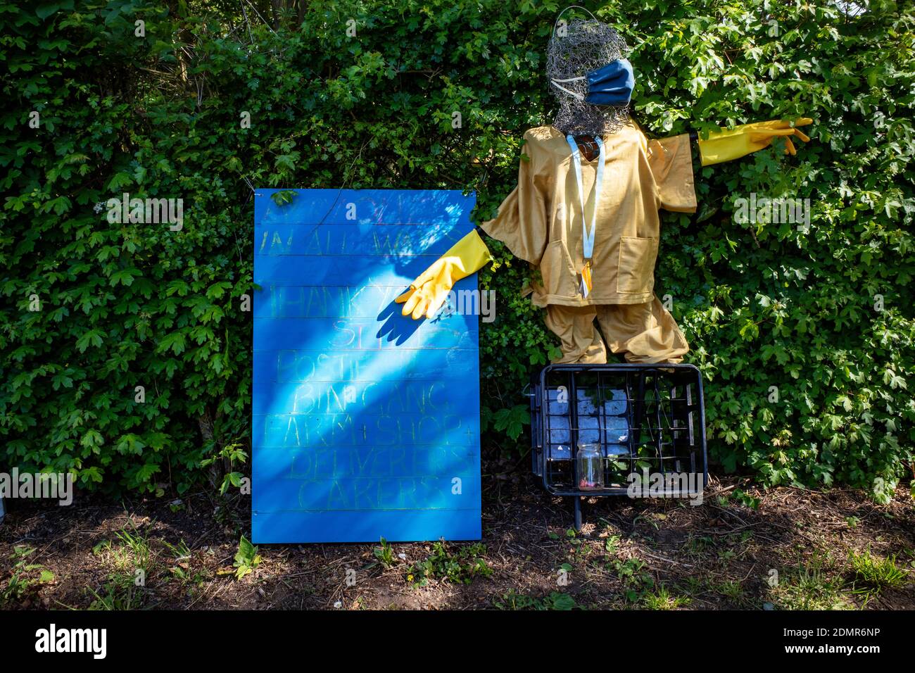 Message of thanks to essential workers during the Covid-19 pandemic Stock Photo