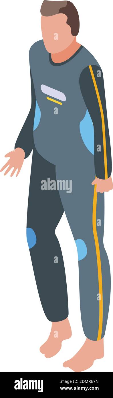 Diver man icon. Isometric of diver man vector icon for web design ...