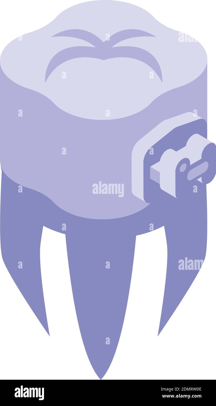 Modern tooth braces icon. Isometric of modern tooth braces vector icon ...