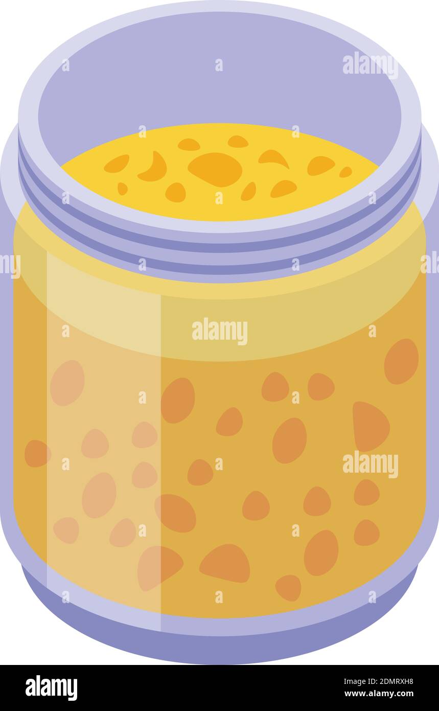 Figs jam jar icon. Isometric of figs jam jar vector icon for web design ...