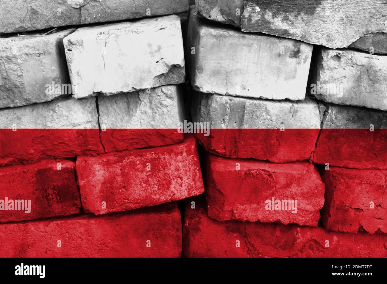 Poland flag painted on brick wall Stock Photo - Alamy