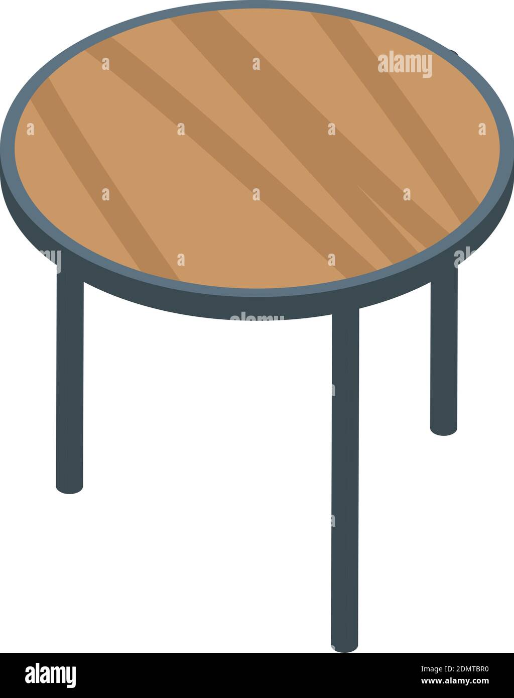 Little round table icon. Isometric of little round table vector icon ...