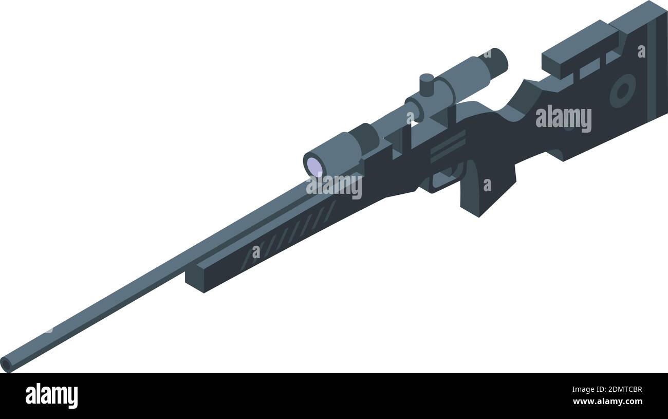 Classic rifle icon. Isometric of classic rifle vector icon for web ...