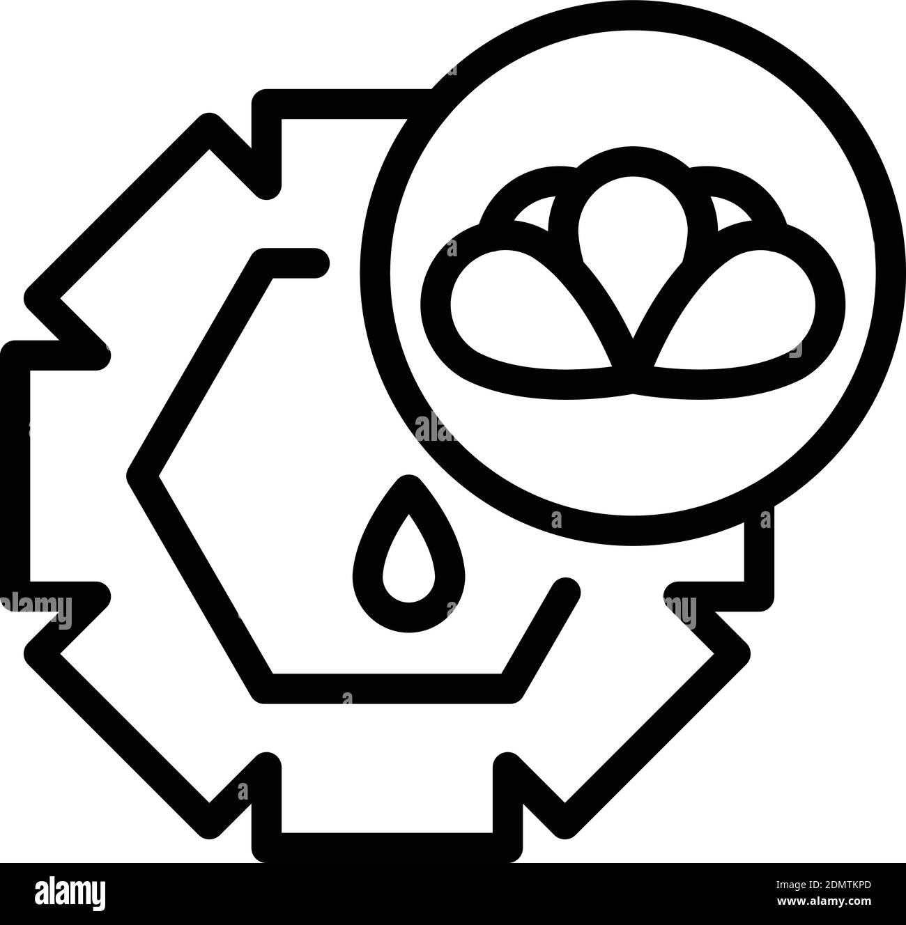 Essential canola oil icon. Outline essential canola oil vector icon for ...