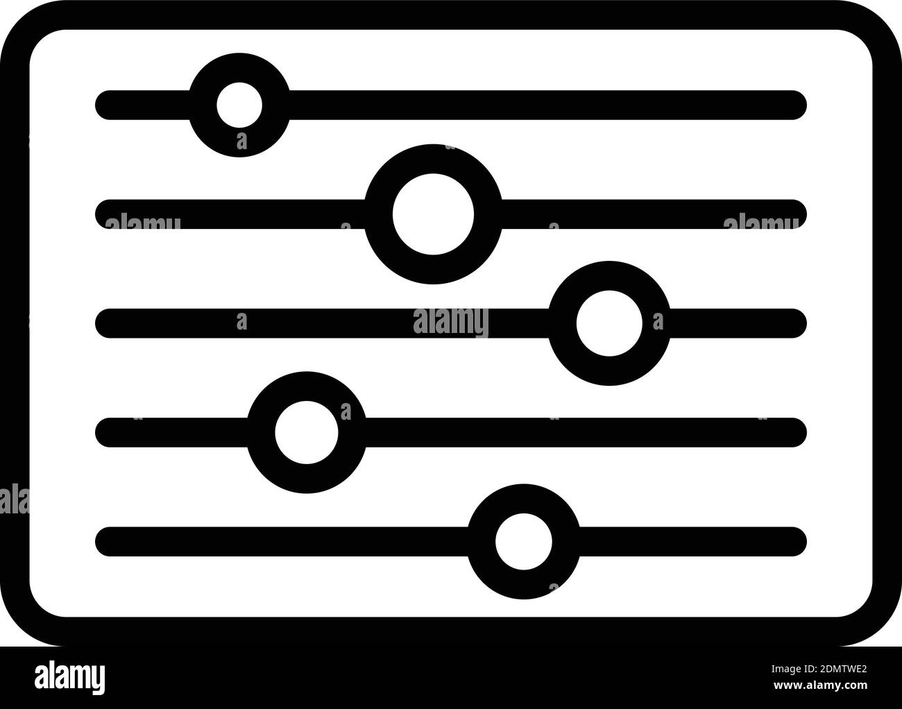 Device control buttons icon. Outline device control buttons vector icon