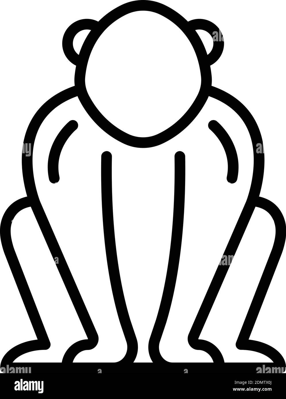 Gibbon primate icon. Outline gibbon primate vector icon for web design ...