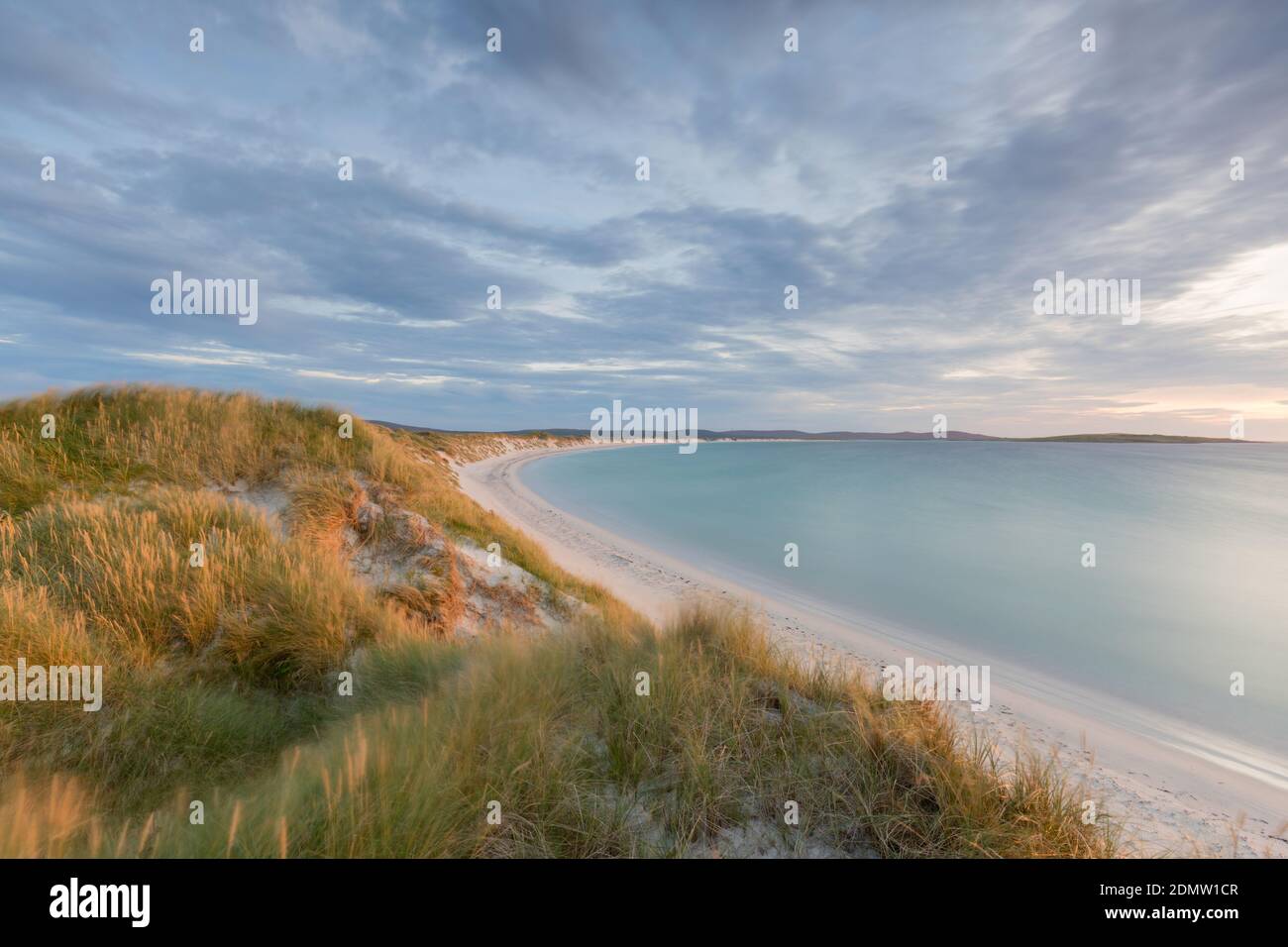 Traigh Iar, Sunset, Sollas, Isle of North Uist, Outer Hebrides Stock Photo