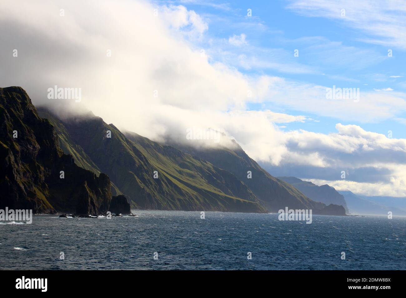 Alaska, Coast of Unalaska Island, Aleutian Islands, United States Stock Photo