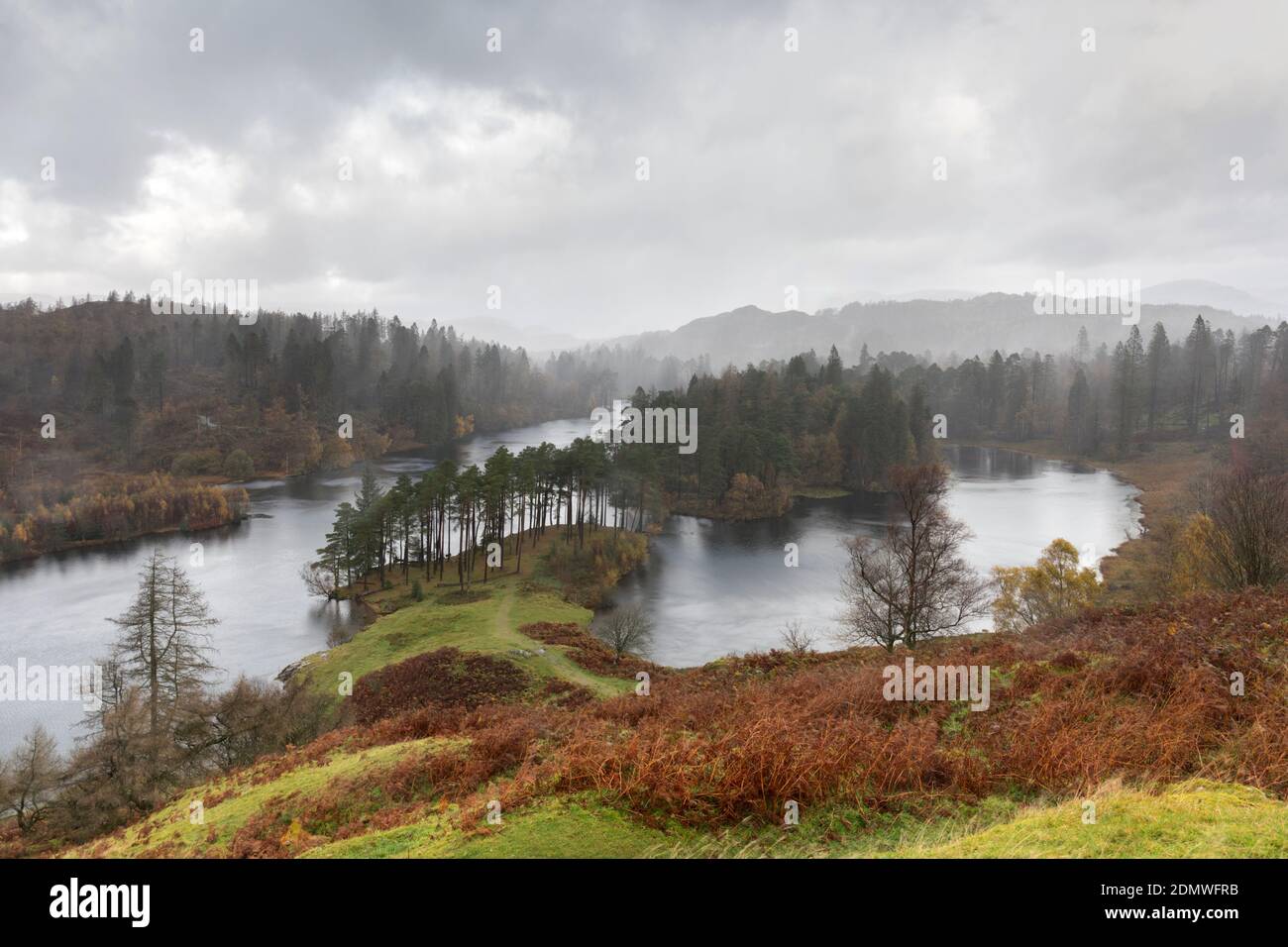 Incoming weather, Tarn Hows, Coniston. Stock Photo