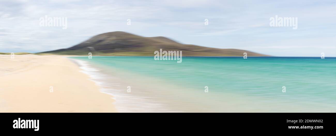 Intentional Camera Movement shots (ICM) of Scarista Beach, Harris, Outer Hebrides, Scotland Stock Photo
