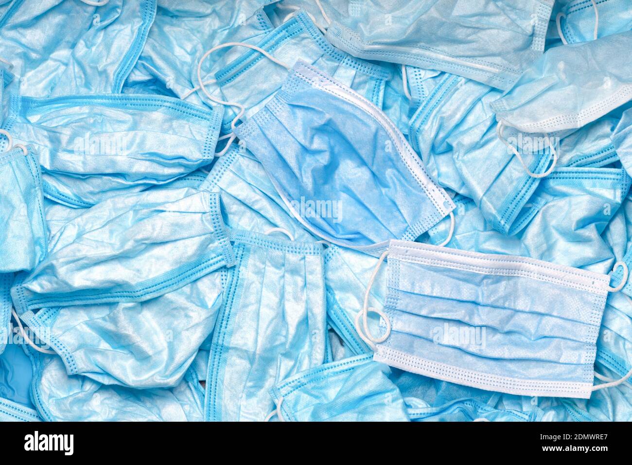 Trash masks. Medical waste. Coronavirus Garbage. Contaminated. Used