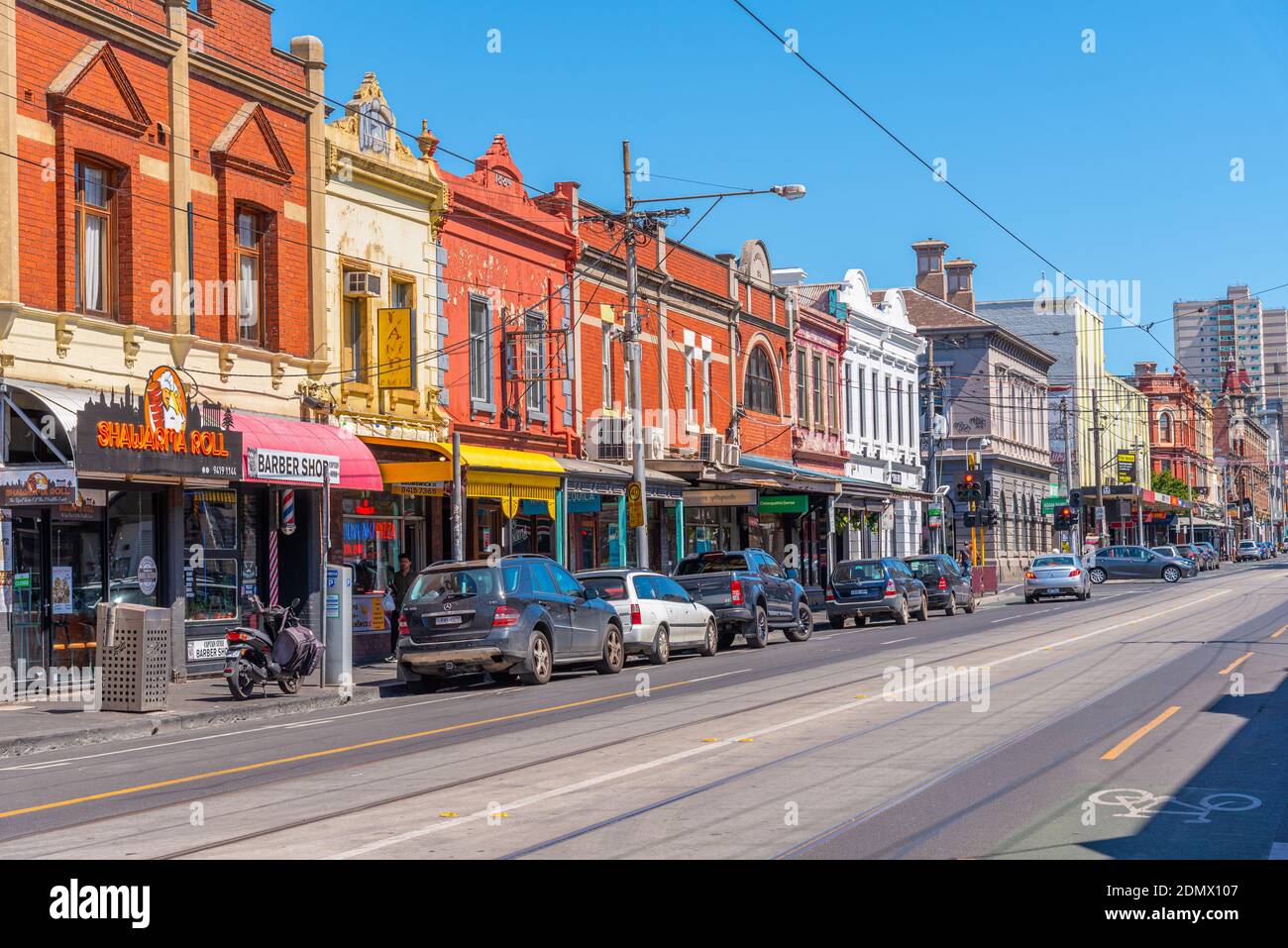 MELBOURNE, AUSTRALIA, JANUARY 1, 2020 Brunswick street at Fitzroy