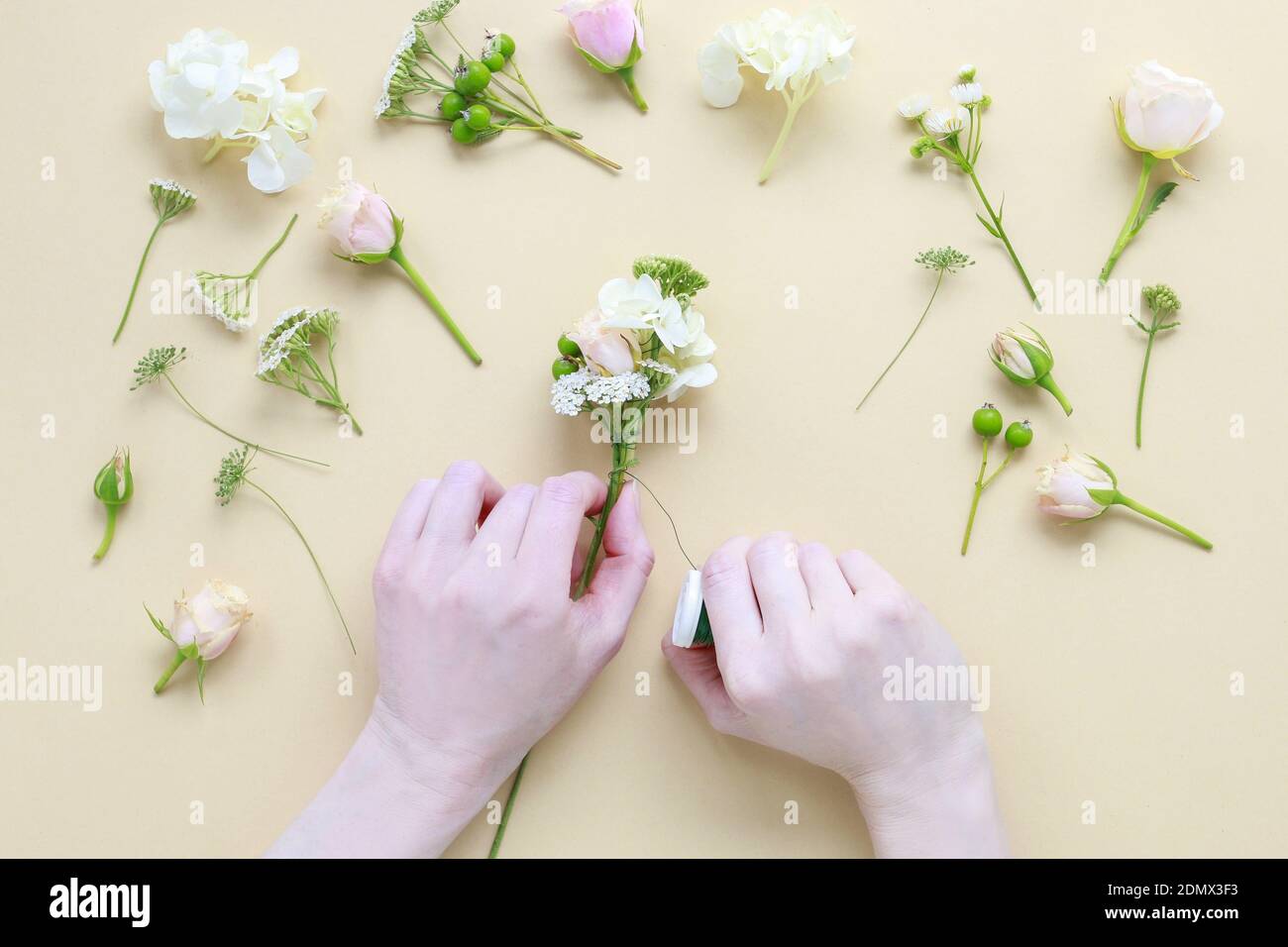 Florist at work: How to make wedding wreath (or flower crown) with ...